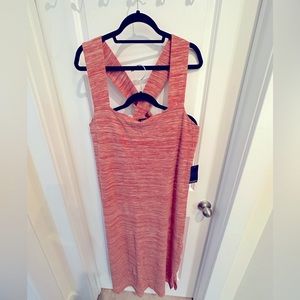 Coral ELOQUII dress with side slits; Size 14/16